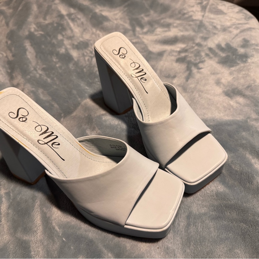 So Me baby blue heels